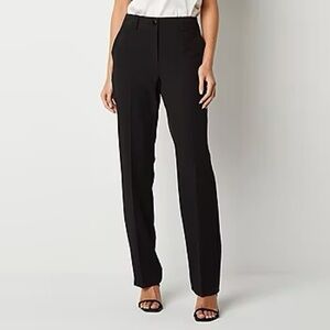 Worthington Black Modern Straight Pants Trouser- Size 10